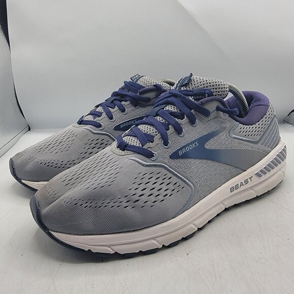 Brooks Beast 20 Mens 9.5 Gray Sneaker Shoes Casual Walking Working Comfort - Picture 4 of 13